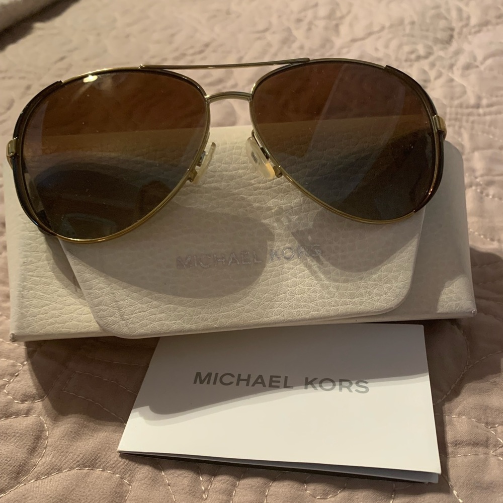 Brown & gold Michael Kors aviator sunglasses